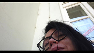 Masturbate I Need Smoking on Balcony Plus Small Close-up View on My Hard Nipples