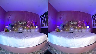 Blonde VR Cam Star Teases with Sultry Homemade Seduction