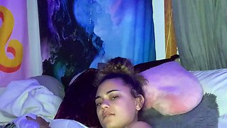 Stacked brunette goes solo toys and masturbation