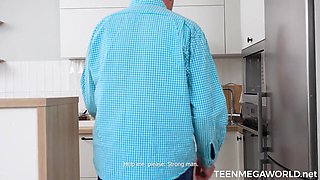 Spicy russian teen and old man filthy porn clip