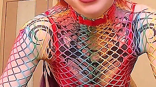 Rainbow Redhead Rave Girl Cum Ln Mouth