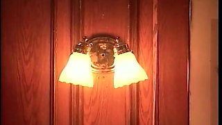 Camera guy gets his cock sucked by two slutty chicks in dining room