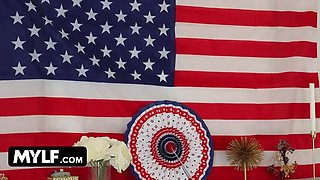 Tight Slut Rion Fucks Scarlet & Sophia 4th of July Freeuse - Blowjob Doggy POV MILF