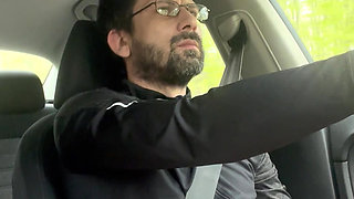 She Couldn't Wait - MILF Blowjob & Handjob While Driving - Public Car Sex Kingyordanov