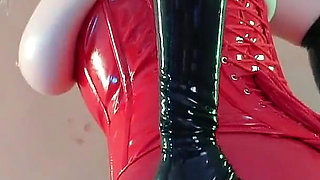 Amazing Big Ass Tease with Latex Outfit