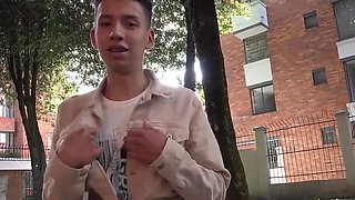 Meeting a handsome lad and inviting him to his place