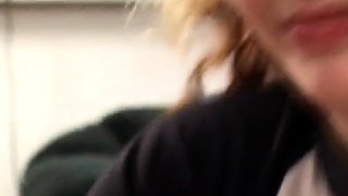 Italian amateur blonde blowing big cock