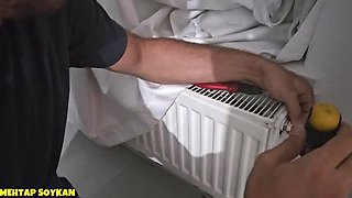 Turkish Amateur MILF Cheats with Soldier While Husband Away - Blonde Neighbor First Anal