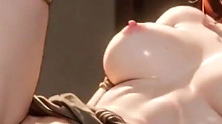 Redhead with Thick Hairy Pussy in Bondage - Desperate for Big Cock Creampie