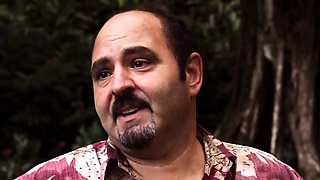 StrapOn Lesbian with big boobs fucks her blonde sexy GF