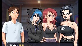 Cartoon stepmom and stepsiblings get into a hilarious mess during summertime saga