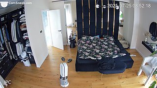 IPCAM - Hot Blonde European In White Thong Getting Dressed