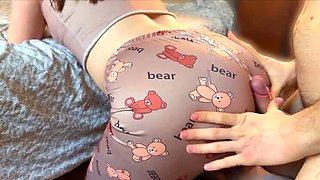 Stepsis Says No Penetration! Creamy Rubbing and Huge Cumshot on Wet Panties