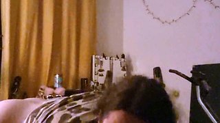 Sucking older bf's big dick until he fucks me deep