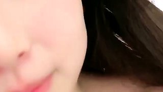 Amateur young teen solo masturbation on her livingroom