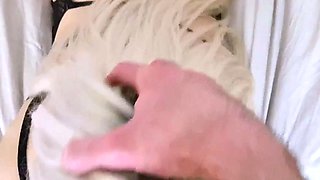 Sexy blonde teen blowjob and gangbanged then creampied