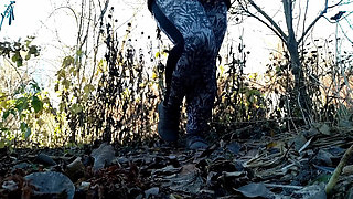 The magic of mature pissing in nature