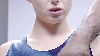 18 Plus Model in a Latex Dress Gets Fucked in the Ass & Takes an Xxl Load of Cum on Her Face