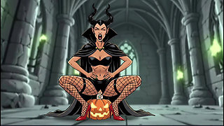 Maleficent and the Magic Pumpkin. Halloween Cartoon