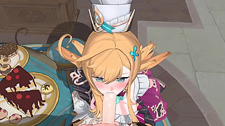 Genshin Impact- Escoffier's Sweet Cake and Lustful Sex - 3D Hentai Animation