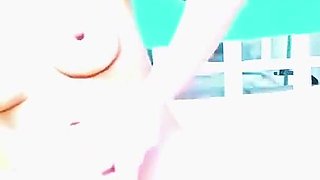 Tiny Kaiya Lynn Stretches Her Holes Wide with a Monster Toy Outdoors