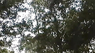 Outdoor punishing lesson in the forest