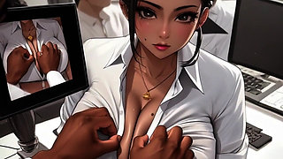 Sexy Secretaries Suck The Bosses Dick