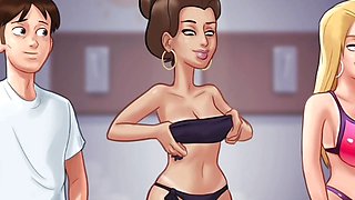 Summertime saga Anon fucks his girlfriend's friend and gets her pregnant