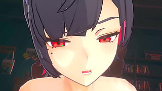 Zenless Zone Zero - Ellen JOE Gets Pounded in Every Hole by Wise and a Big Black Man - 3D Hentai Animation