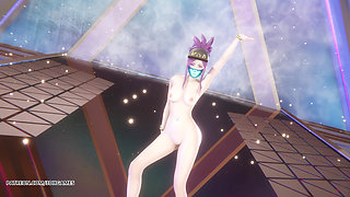 [mmd] Aespa - Supernova Akali Sexy Naked Dance League of Legends Uncensored Hentai