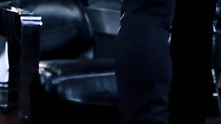 German Sexy Domina in Latex Body at Hard Lesbian Femdom Fuck at Dungeon