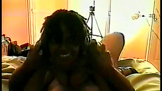 Well-paded Black Chick Likes When Wher Her Friend Squeeze Her Massive Garage Drilling Her in Doggystyle