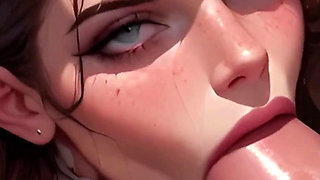 Ai Anime Maid Teen POV Blowjob & Explosive Facial - Rough Anal Fucking Scenes