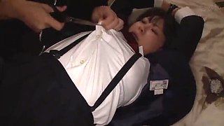 Shaved Asian Teen Marina Tanaka Fucked Hard in Auction Fetish - Creampie & Blowjob