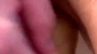 Horny chick loves anal masturbation in the bathroom