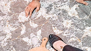 BDSM Slave Feeding Under My Feet Spit on Food, Humiliation & FootShoe Worship Training