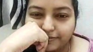 A horny fat indian milf watching dick masturbation on webcam