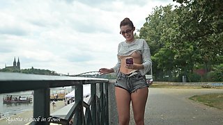 Saucy bimbo smutty public nudity porn clip