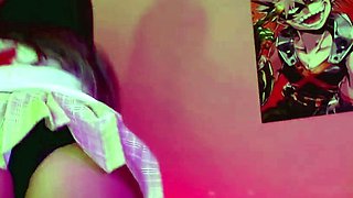 Close up teen foot worship