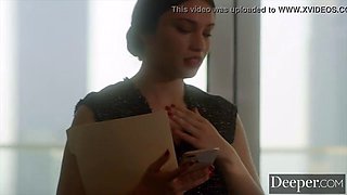 Deeper. Anal-queen Emily  Seth succumb to sexual tension