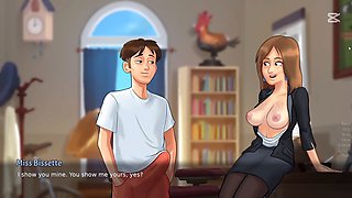 Debbie’s summer lovemaking scenes in Summertime Saga gameplay