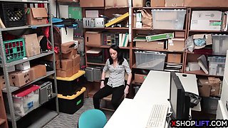 Cute teen thief tried to avoid punish and got fucked