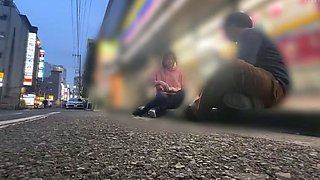 Japanese teen oil fingering her tight pussy