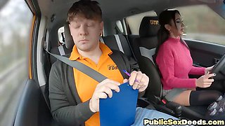 Bigititted cougar learner cockriding