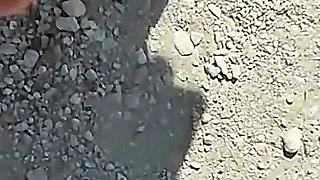 French MILF Blowjob Amateur on Nude Beach Public in Greece to Stranger with Cumshot - Misscreamy