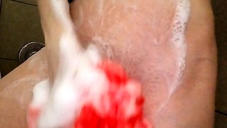 Amateur striptease and Solo masturbation