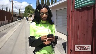 Uber-sexy ebony tart Chanel Skye gets her booty nailed rough