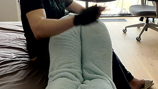 Bunny Spanked Otk in Pajamas and Paddled