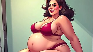 Buxom desi milf animation Aunty with big boobs and curves in a sexy fantasy