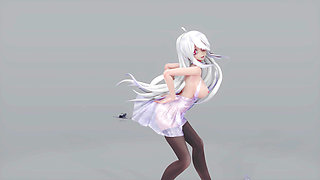 Weak Brown Eyed Girls Sheer Tight Dress Black Lace Panties